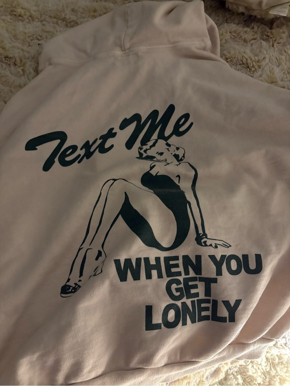 "Text Me When You Get Lonely” Lonely ghost hoodie